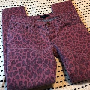 Pink Leopard Skinny Jeans